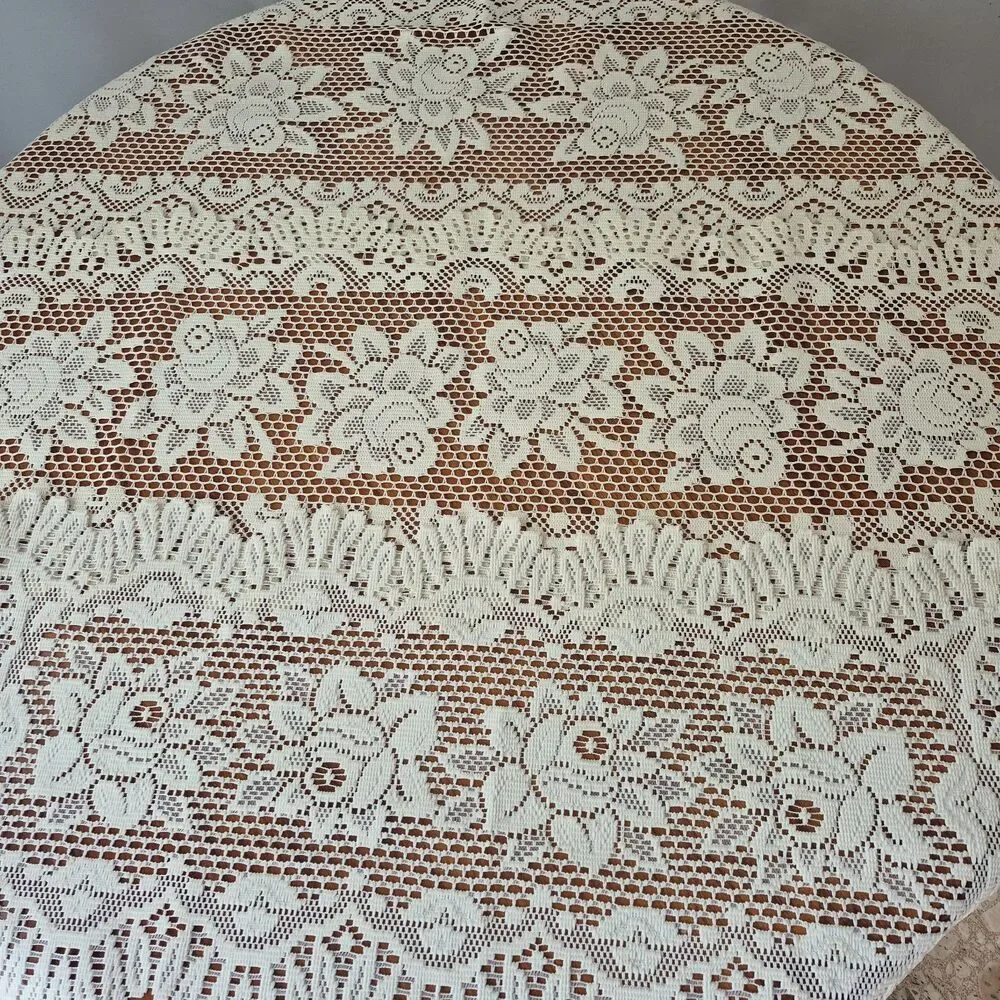 Lot of 9 Vintage Cottagecore White Cream Floral Lace Table Runners or Doilies